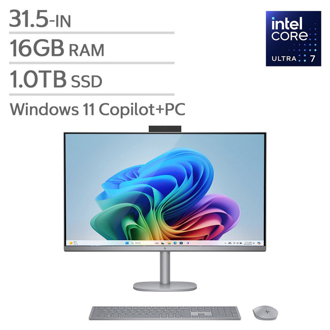 HP OmniStudio X Copilot+ PC 31.5 in. All-in-One Desktop, Intel Core Ultra 7 256V – 16GB RAM, 1TB SSD, Intel Arc
