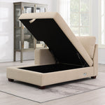 Dellamore 5-piece Fabric Sectional with Storage Ottoman