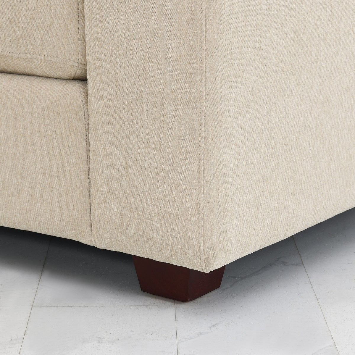 Dellamore 5-piece Fabric Sectional with Storage Ottoman