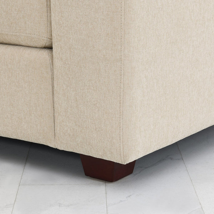 Dellamore 5-piece Fabric Sectional with Storage Ottoman