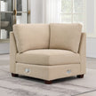 Dellamore 5-piece Fabric Sectional with Storage Ottoman