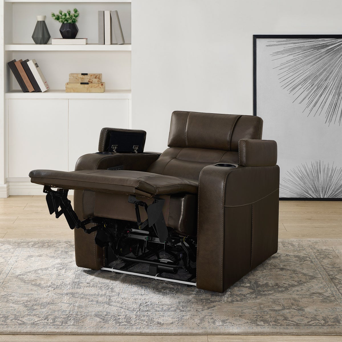 Barcalounger Top-grain Leather Zero Gravity Home Theater Power Recliner