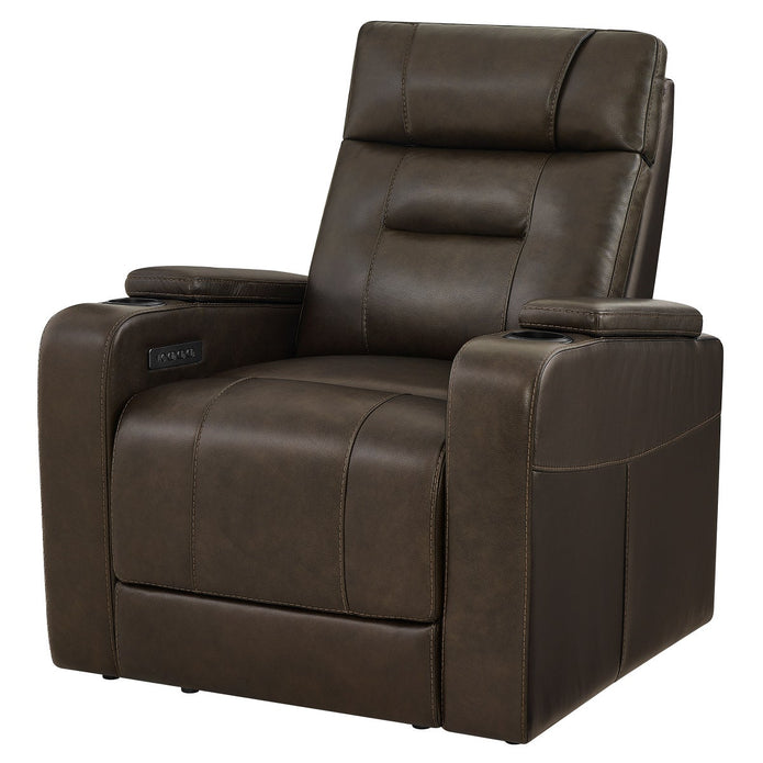 Barcalounger Top-grain Leather Zero Gravity Home Theater Power Recliner