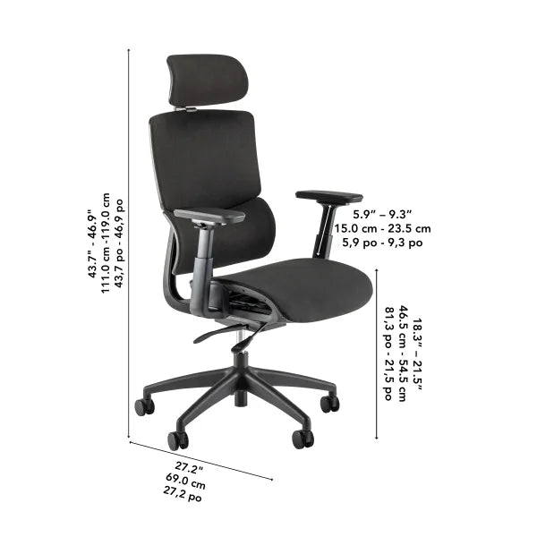 Align High Back Ergonomic Mesh Office Chair, Black