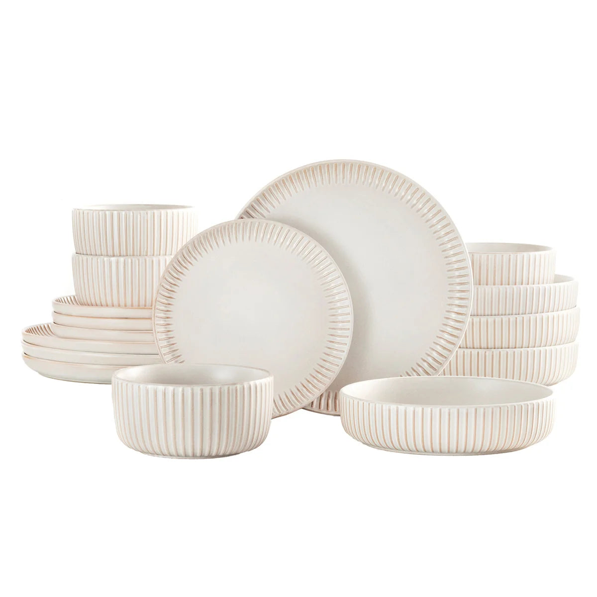 Maison Neuve Windsor Stoneware Dinnerware Set, 16-piece