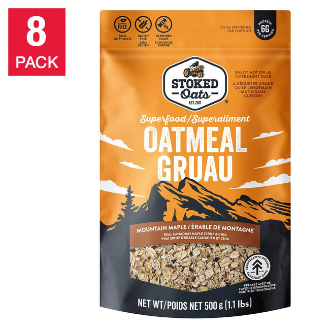 Stoked Oats Oatmeal, 8 × 500 g