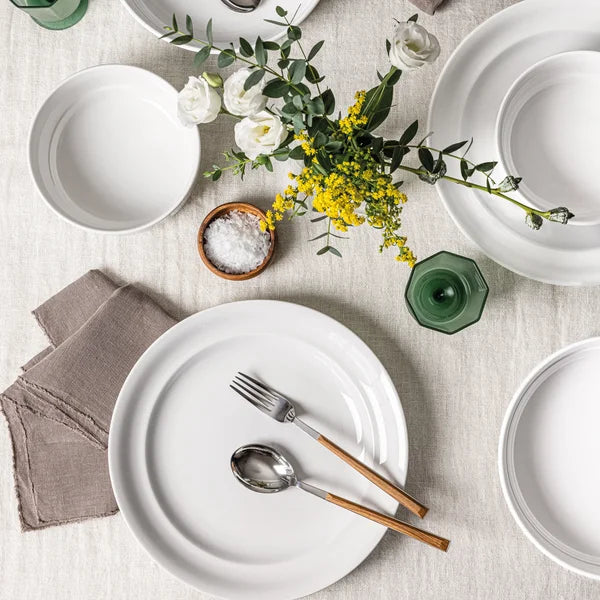 Over & Back Porcelain Dinnerware Set, 12-pieces