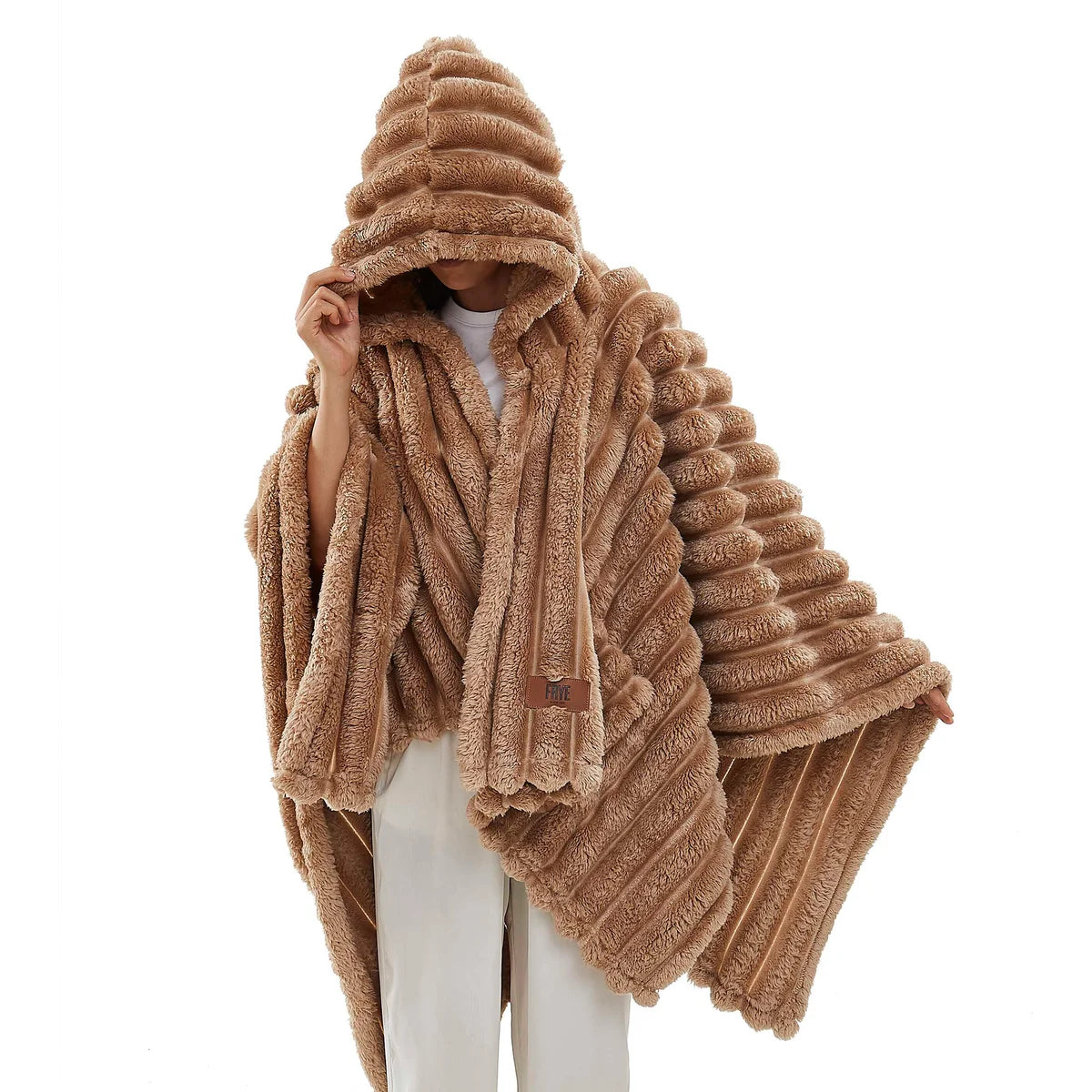 Frye Plush Faux Fur Wearable Throw