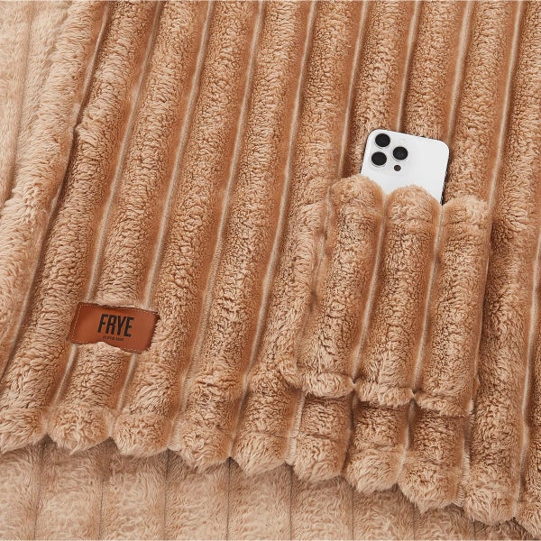 Frye Plush Faux Fur Wearable Throw