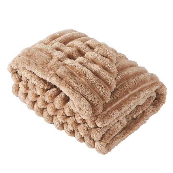 Frye Plush Faux Fur Wearable Throw