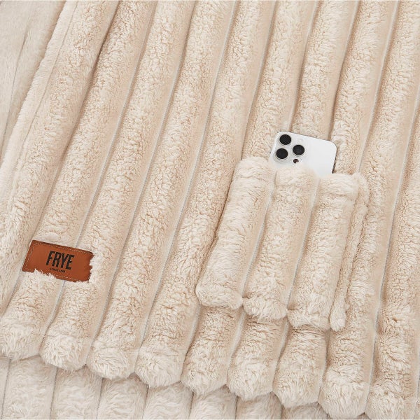 Frye Plush Faux Fur Wearable Throw
