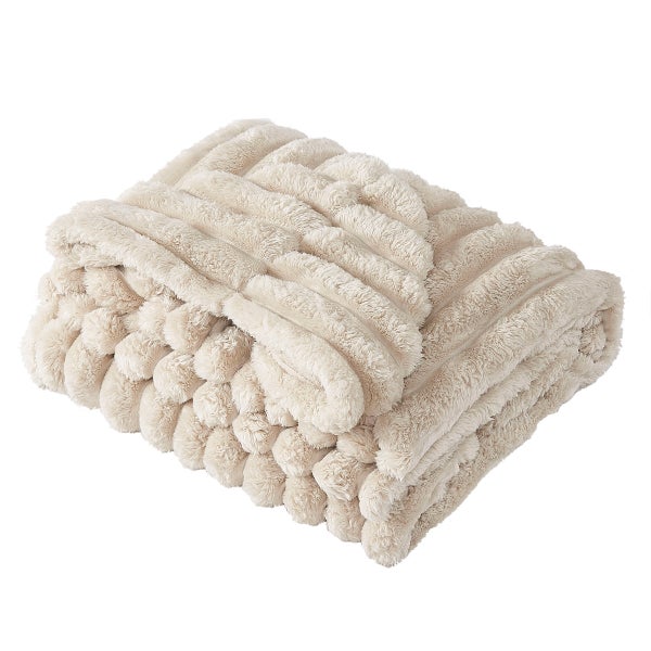 Frye Plush Faux Fur Wearable Throw