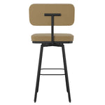 Amisco Tereza Swivel Counter Stool in Polyurethane, Tan