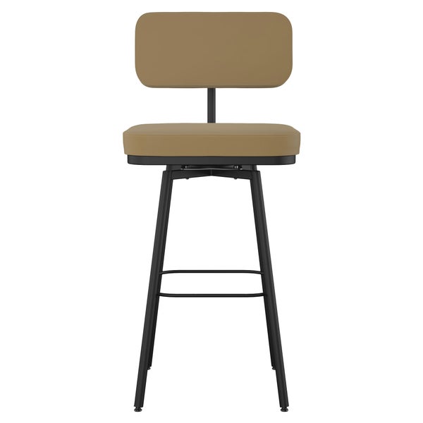 Amisco Tereza Swivel Counter Stool in Polyurethane, Tan