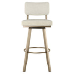 Amisco Alek Swivel Counter Stool, Beige and Gold
