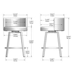 Amisco Cristina Swivel Counter Stool Black Metal Frame