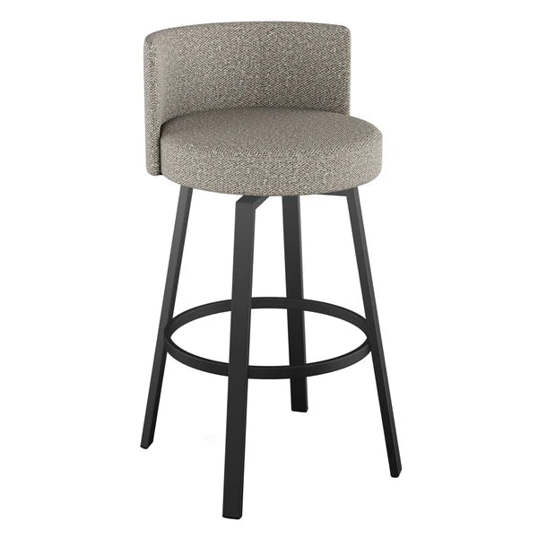 Amisco Cristina Swivel Counter Stool Black Metal Frame
