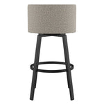 Amisco Cristina Swivel Counter Stool Black Metal Frame