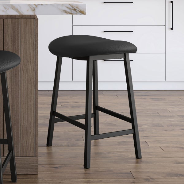 Amisco Winston Counter Stool Black Metal