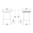 Amisco Winston Counter Stool Black Metal
