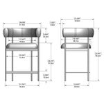 Amisco Julius Counter Stool Bronze Metal Frame