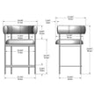 Amisco Julius Counter Stool Bronze Metal Frame