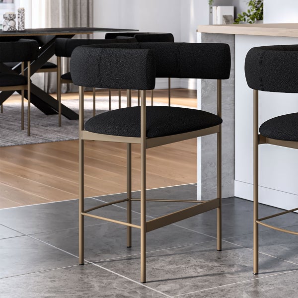 Amisco Julius Counter Stool Bronze Metal Frame