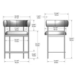 Amisco Julius Counter Stool Bronze Metal Frame