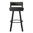 Amisco Travis Swivel Counter Stool, Black