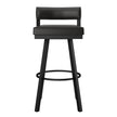 Amisco Travis Swivel Counter Stool, Black