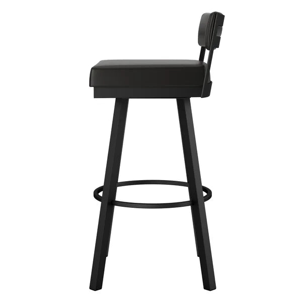Amisco Travis Swivel Counter Stool, Black