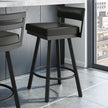 Amisco Travis Swivel Counter Stool, Black