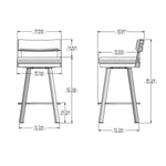 Amisco Travis Swivel Counter Stool, Black