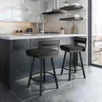 Amisco Travis Swivel Counter Stool, Black
