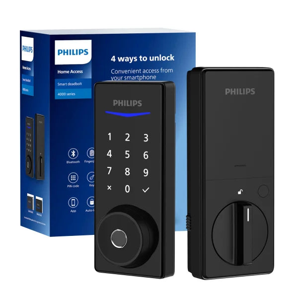 Philips 4000 Series Deadbolt Smart Lock with Fingerprint Reader