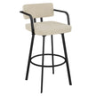 Amisco Triana Swivel Counter Stool in Bouclé Polyester