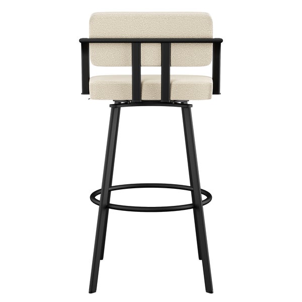 Amisco Triana Swivel Counter Stool in Bouclé Polyester