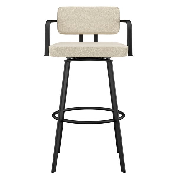 Amisco Triana Swivel Counter Stool in Bouclé Polyester