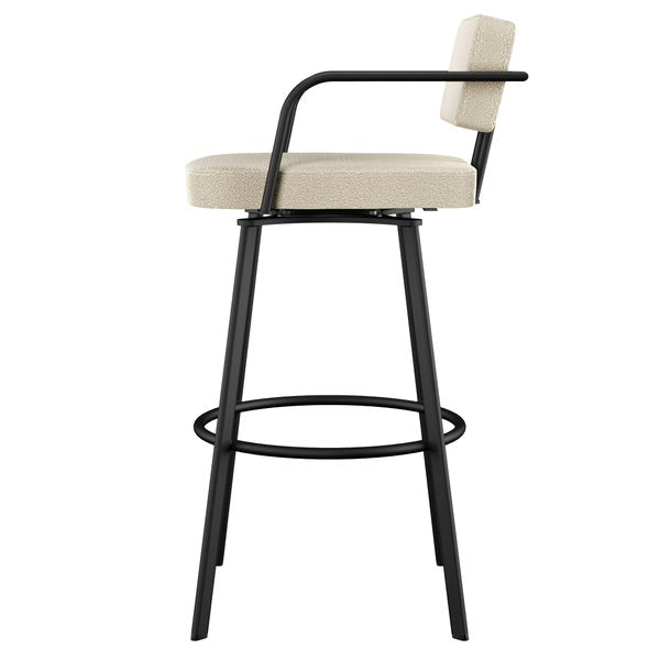 Amisco Triana Swivel Counter Stool in Bouclé Polyester