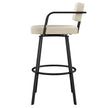 Amisco Triana Swivel Counter Stool in Bouclé Polyester