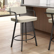 Amisco Triana Swivel Counter Stool in Bouclé Polyester