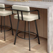 Amisco Triana Swivel Counter Stool in Bouclé Polyester