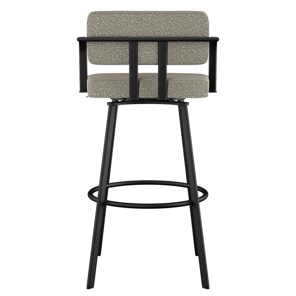 Amisco Triana Swivel Counter Stool in Bouclé Polyester