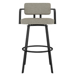 Amisco Triana Swivel Counter Stool in Bouclé Polyester