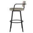 Amisco Triana Swivel Counter Stool in Bouclé Polyester