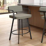Amisco Triana Swivel Counter Stool in Bouclé Polyester
