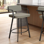 Amisco Triana Swivel Counter Stool in Bouclé Polyester