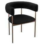 Amisco Julius Dining Chair with Bronze Metal Frame