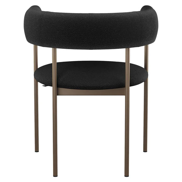 Amisco Julius Dining Chair with Bronze Metal Frame