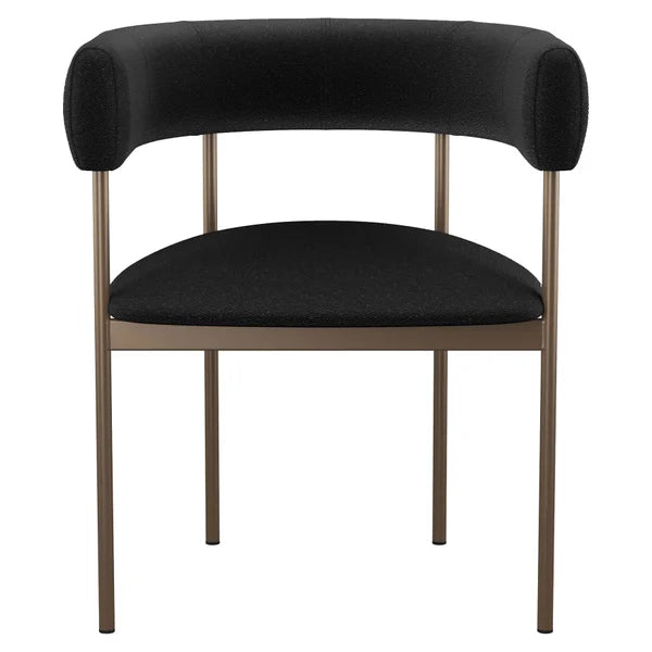 Amisco Julius Dining Chair with Bronze Metal Frame